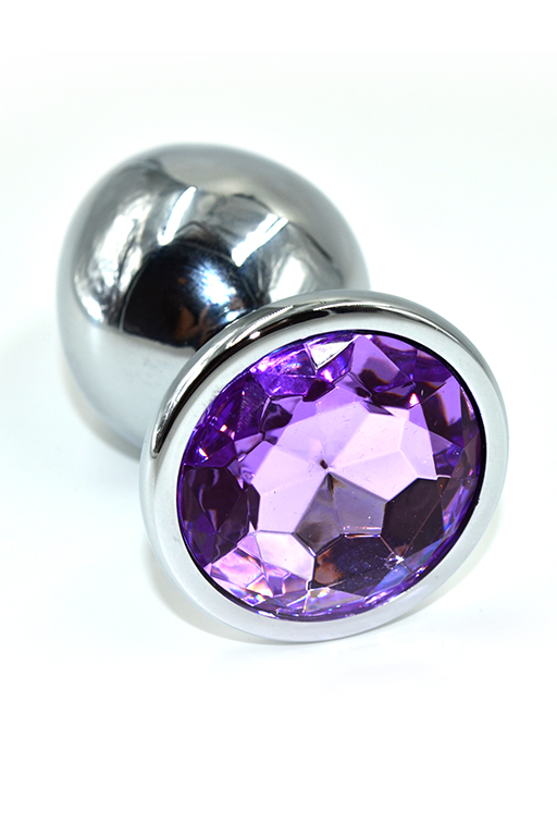 Анальная пробка из аллюминия с фиолетовым кристаллом (Large) AP-AL001-LLV